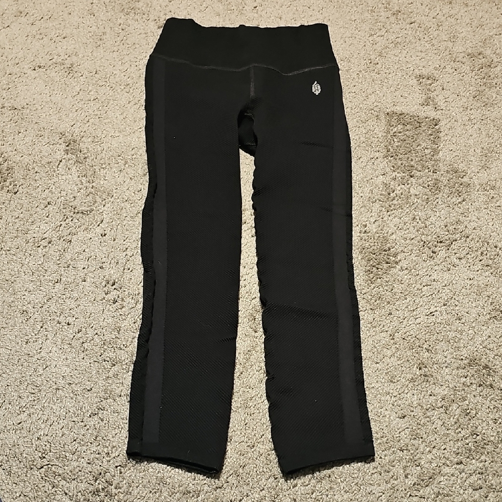Free People Movement Black Ribbed Leggings Size S
